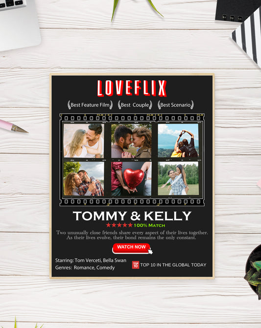 Custom Netflix Movie Poster Gift, For Husband Boyfriend PC0220