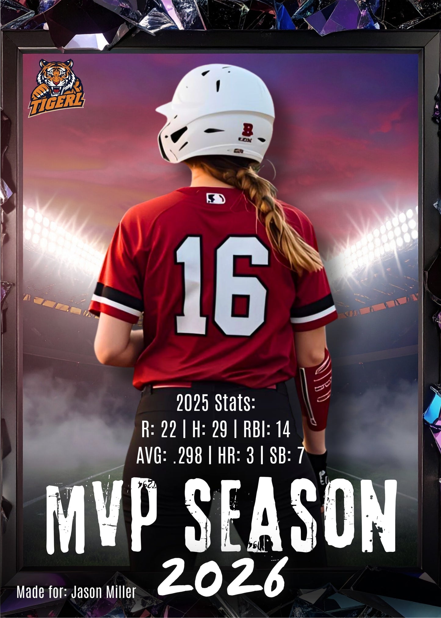 Editable Baseball Trading Card Template – Custom Player Card, Canva Template, Personalized Sports Poster