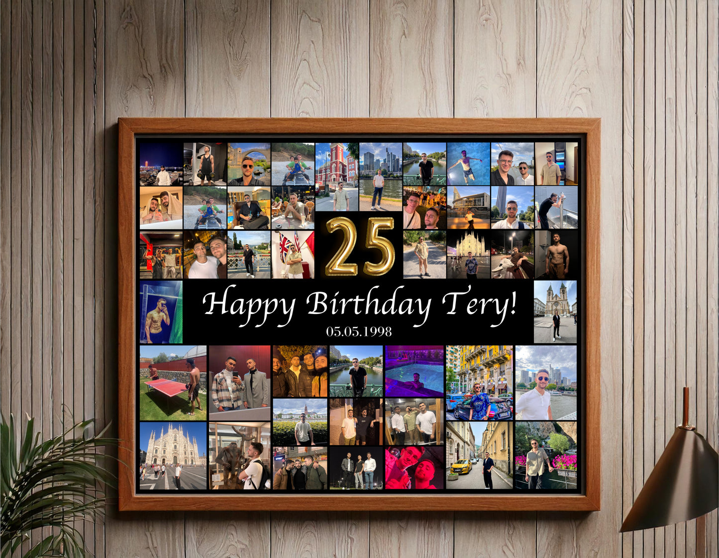 Editable 16th Birthday Photo Collage Canva Template PC0129