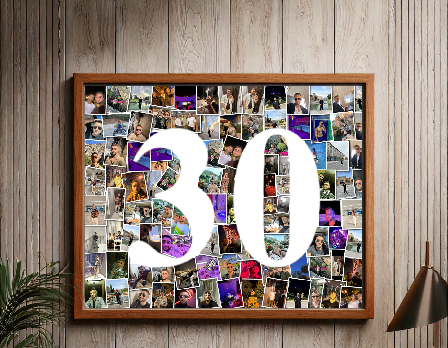30th Birthday Photo Collage - Any Number (1-100) Photo Collage - Printable Digital File