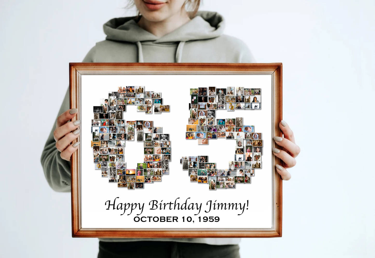 80th Birthday Photo Collage - Any Number (1-100) Photo Collage - Printable Digital File