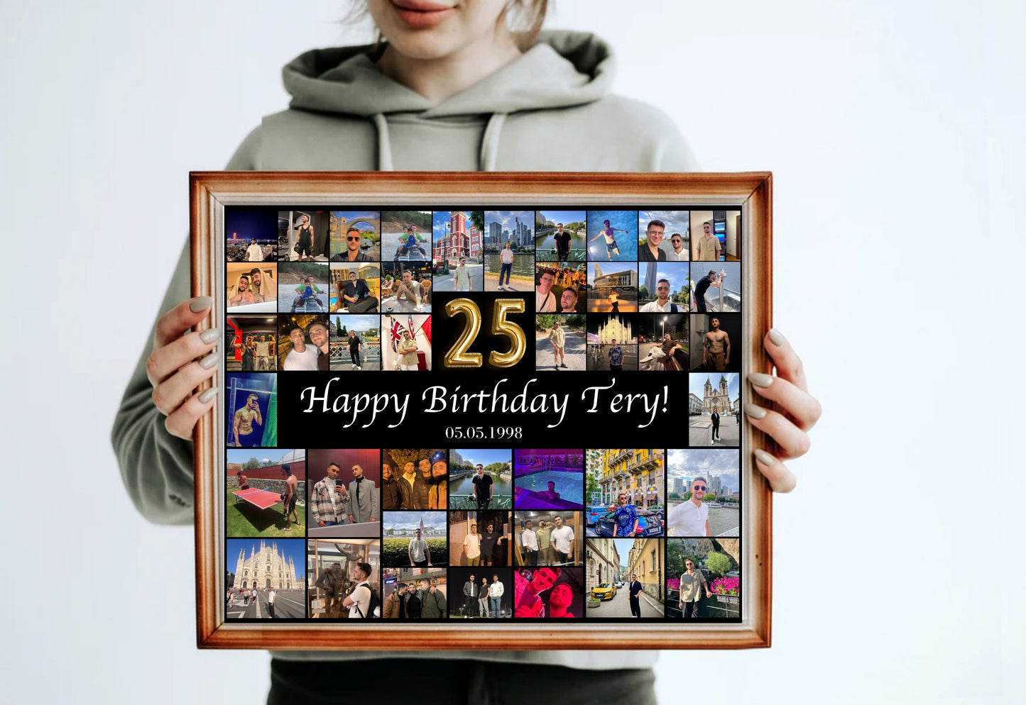 Editable 16th Birthday Photo Collage Canva Template PC0129