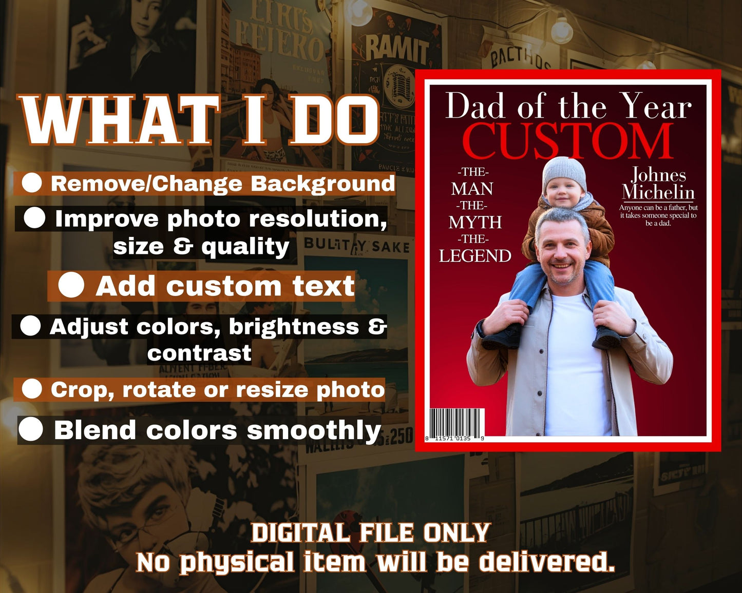 Dad of the Year Custom Magazine Cover