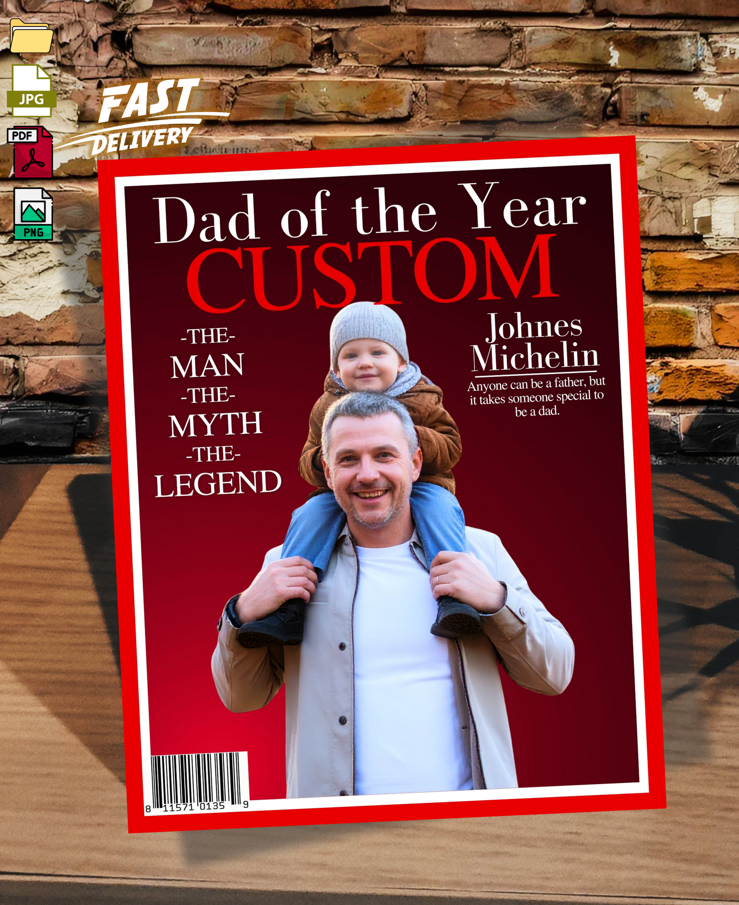 Dad of the Year Custom Magazine Cover