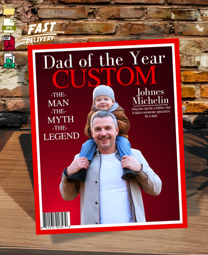 Dad of the Year Custom Magazine Cover
