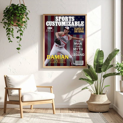Personalized Sports Magazine Cover Poster – Player of the Year, Perfect Personalized Digital Gift,PRINTABLE