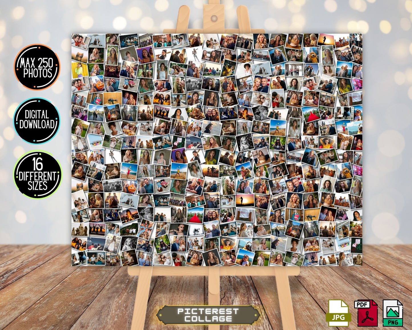 Benutzerdefinierte 40. Geburtstagszahl Fotocollage