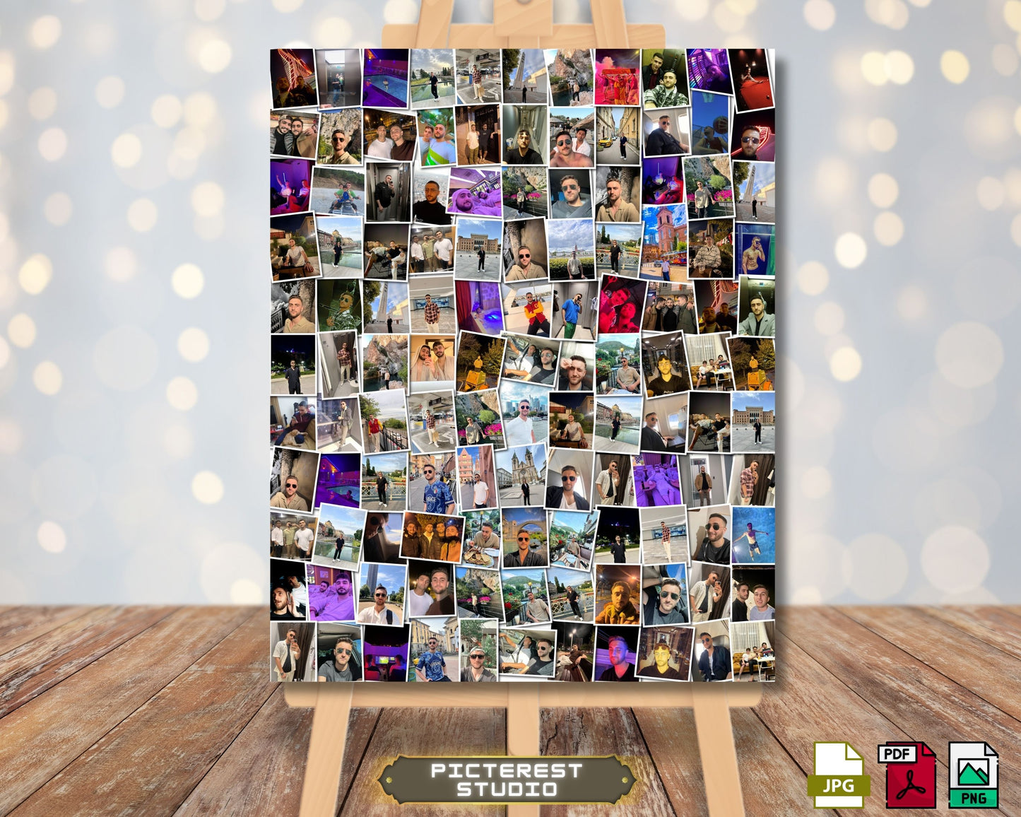 Benutzerdefinierte 40. Geburtstagszahl Fotocollage