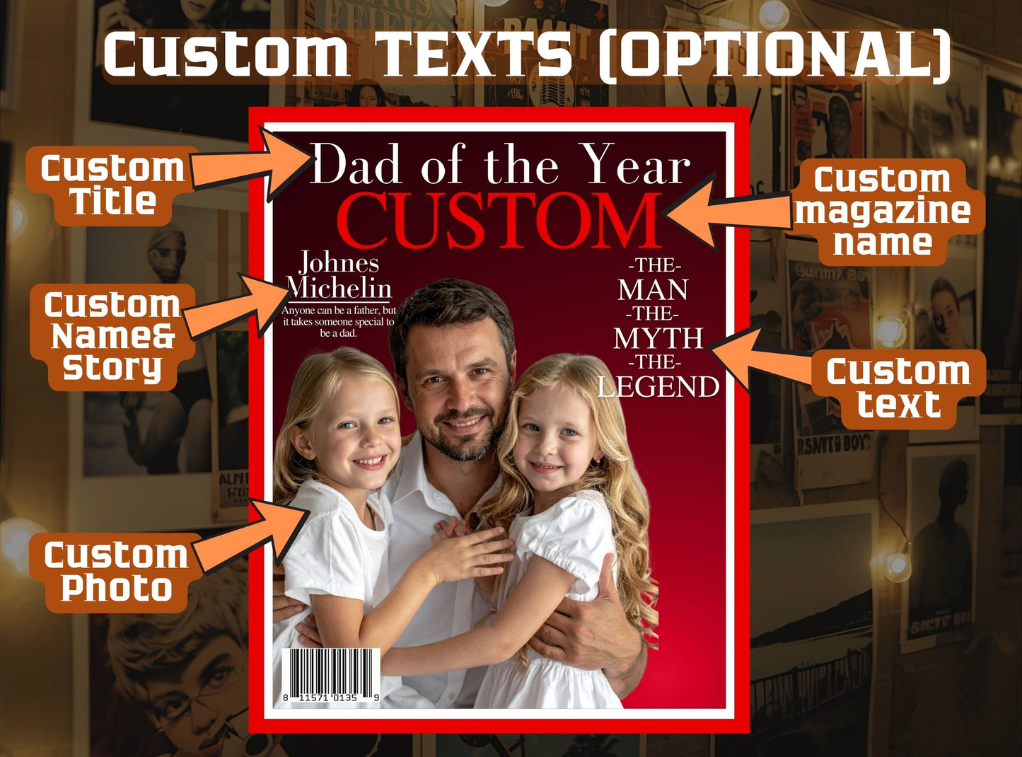 Dad of the Year Custom Magazine Cover