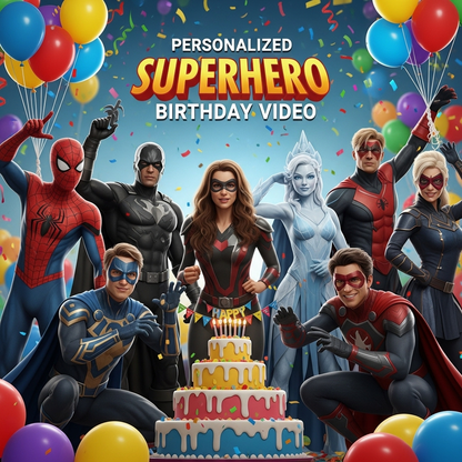Personalized Superhero Birthday Video – Custom Greeting with Your Child’s Name & Age