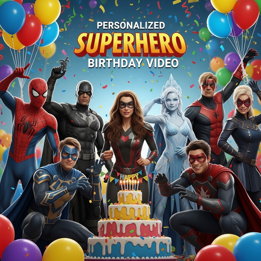 Personalized Superhero Birthday Video – Custom Greeting with Your Child’s Name & Age