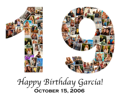 Individuelles Geschenk zum 70. Geburtstag – Zahlen-Fotocollage