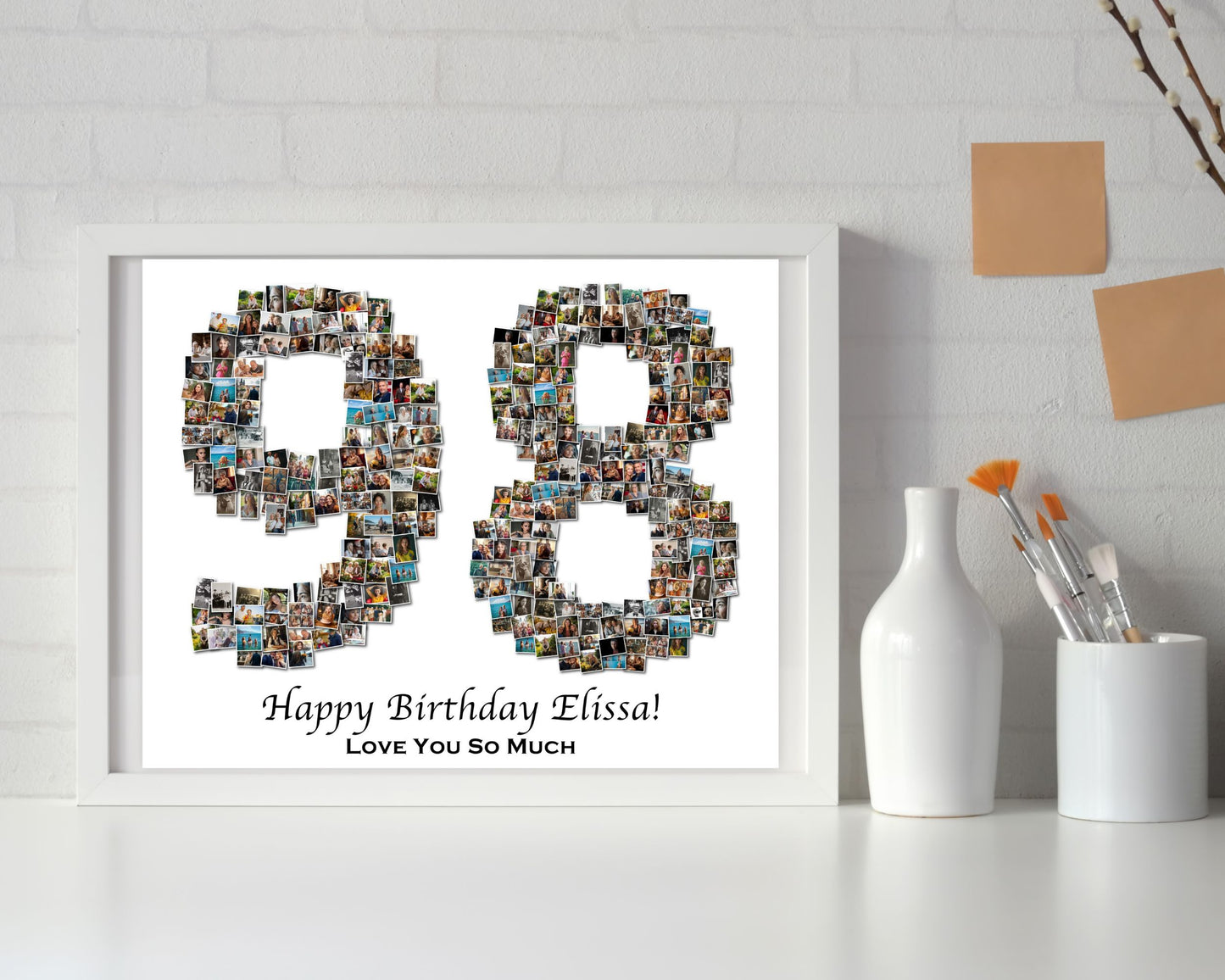 Individuelles Geschenk zum 70. Geburtstag – Zahlen-Fotocollage