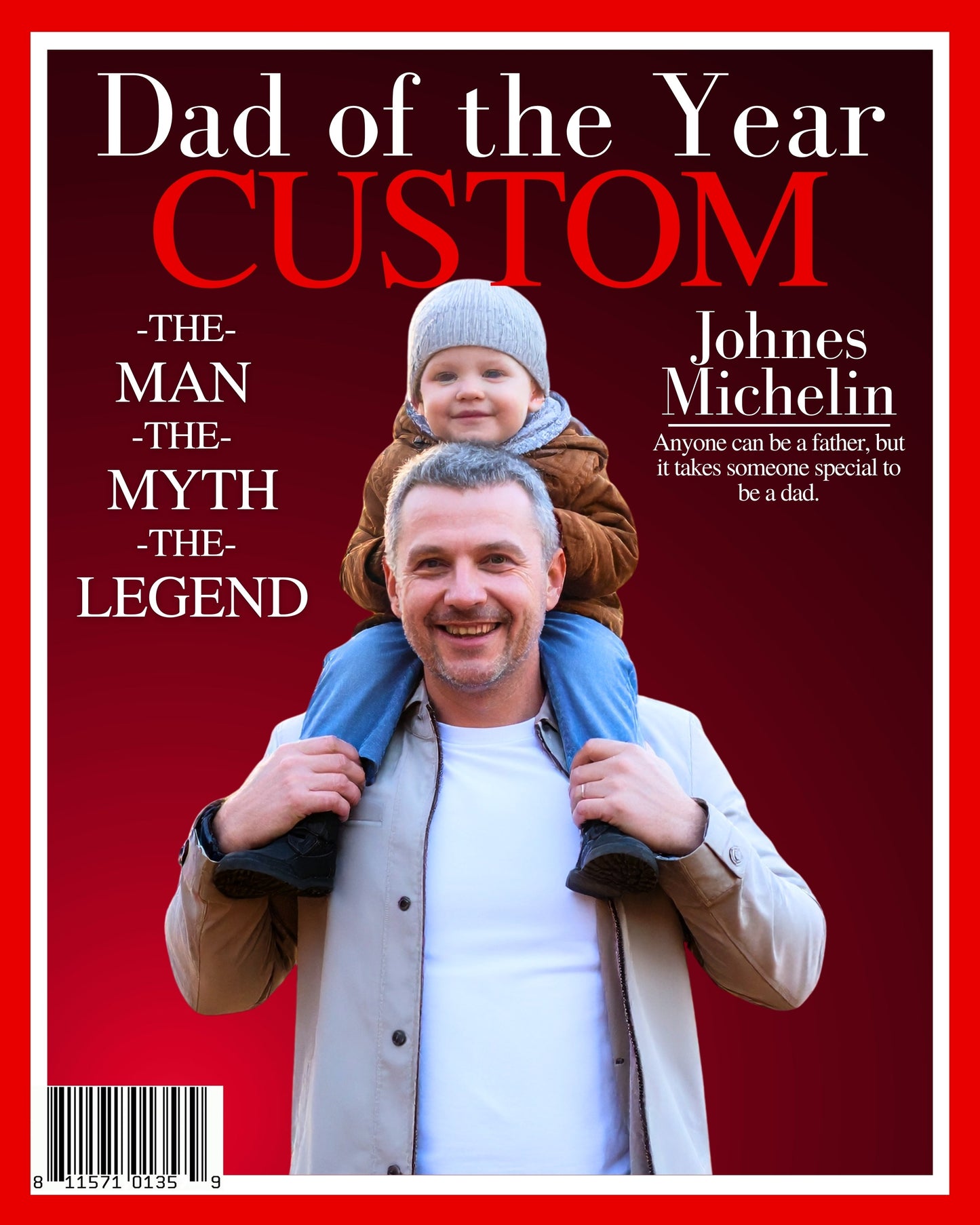 Dad of the Year Custom Magazine Cover
