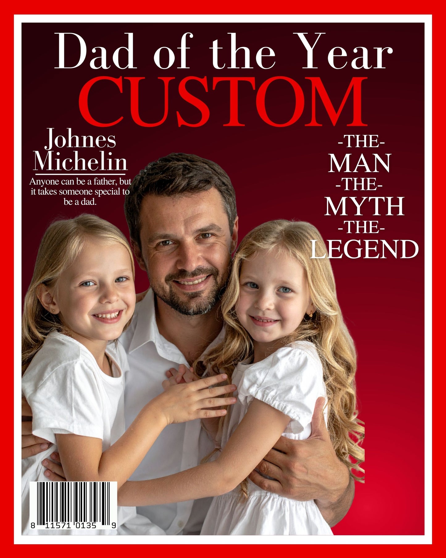 Dad of the Year Custom Magazine Cover