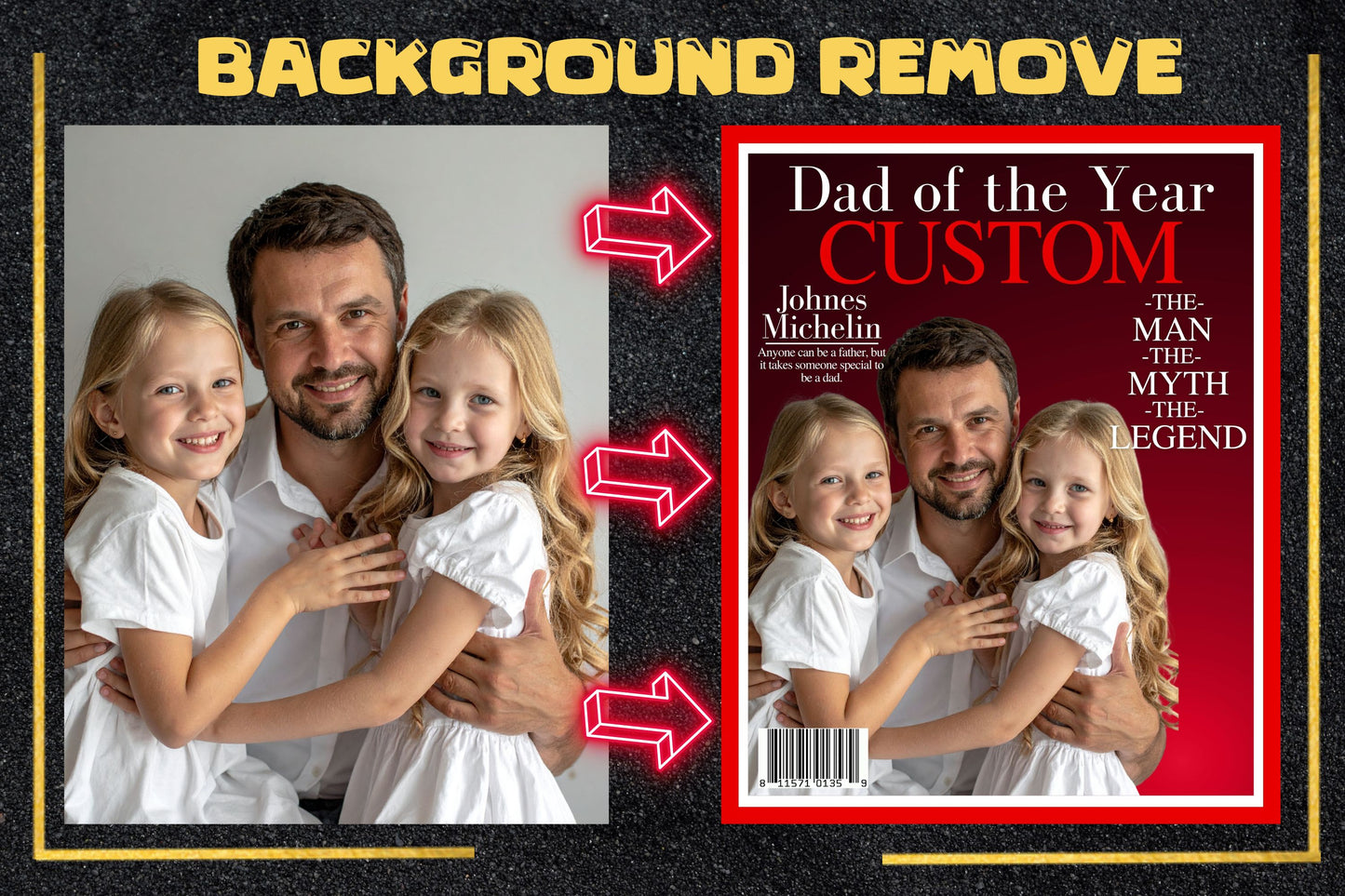 Dad of the Year Custom Magazine Cover