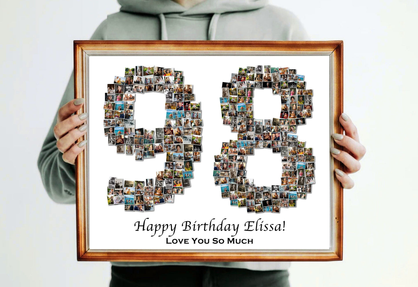 Individuelles Geschenk zum 70. Geburtstag – Zahlen-Fotocollage