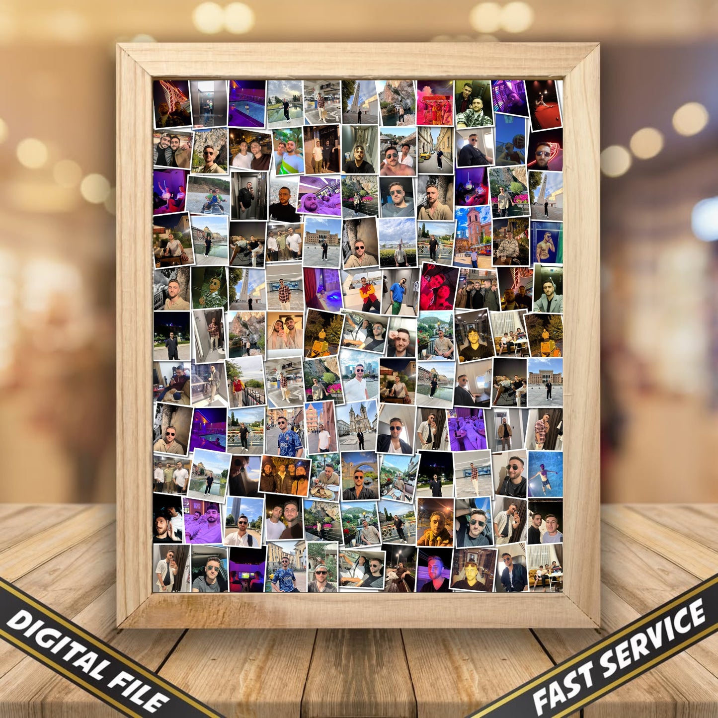 Benutzerdefinierte 40. Geburtstagszahl Fotocollage