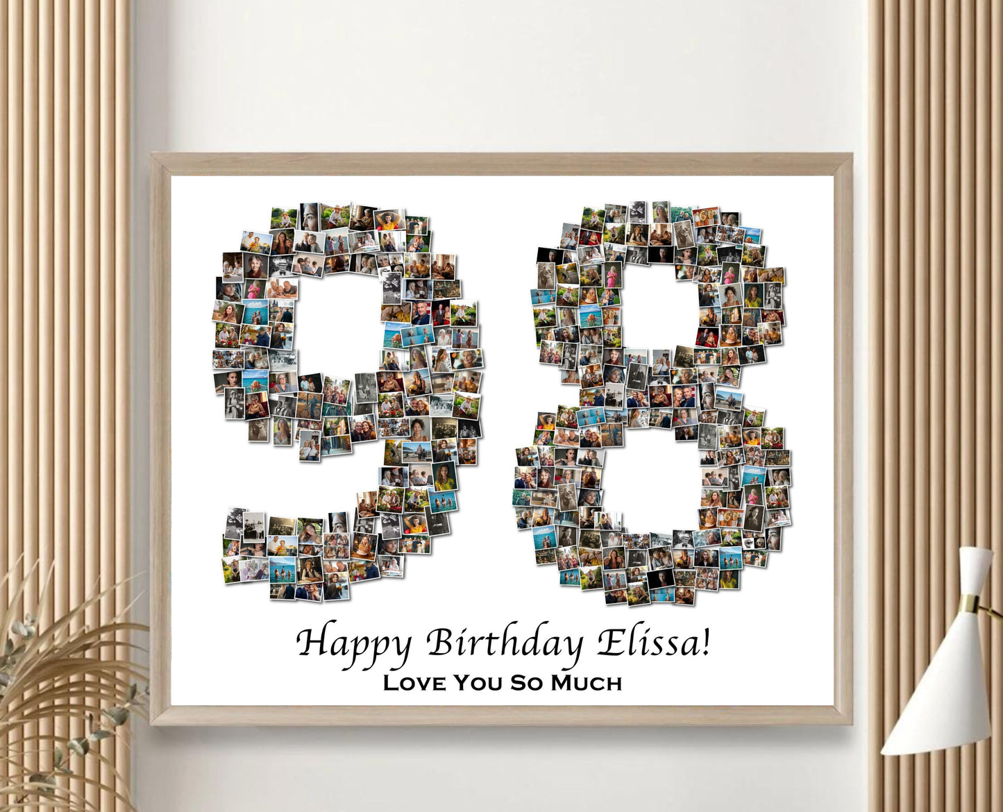 Individuelles Geschenk zum 70. Geburtstag – Zahlen-Fotocollage