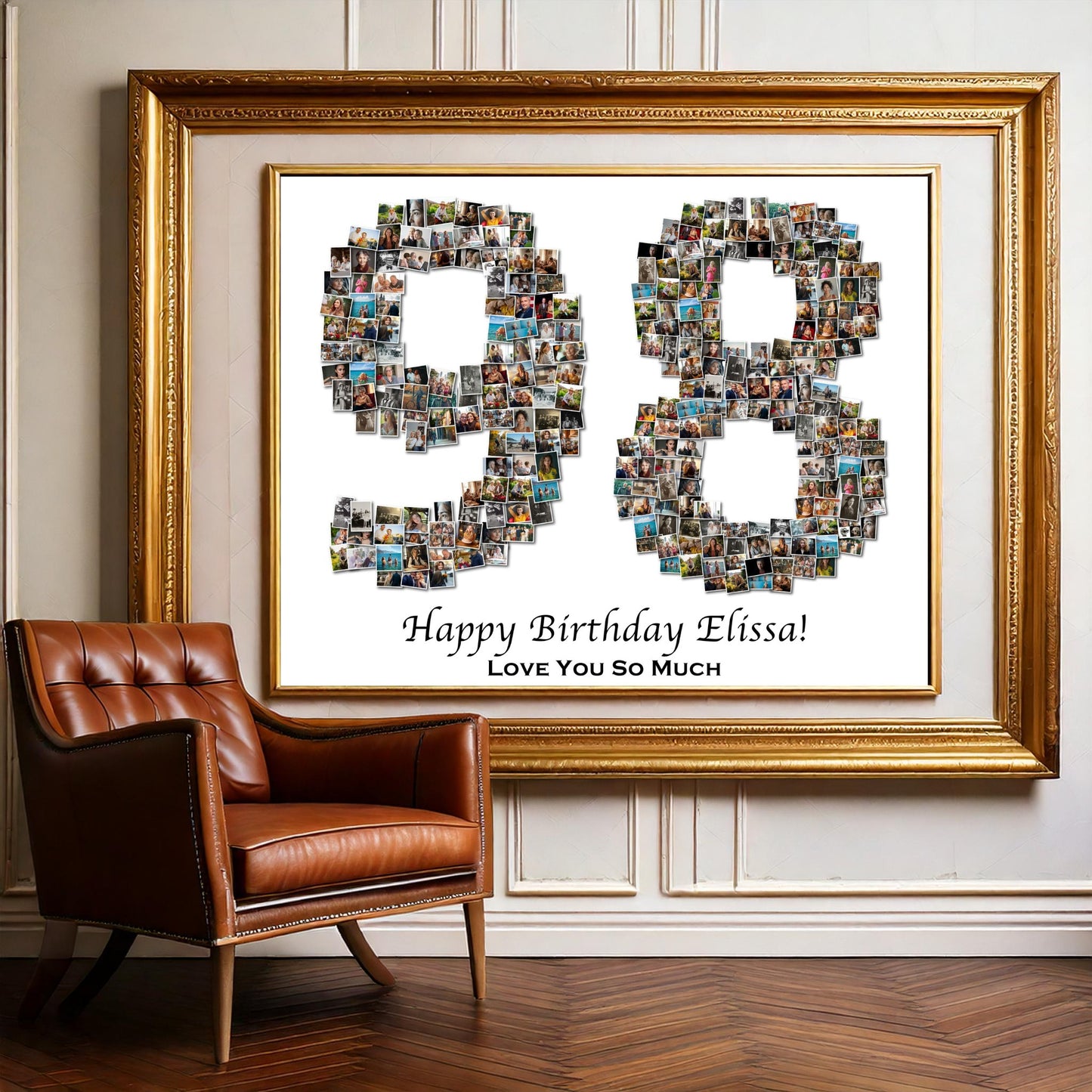 Individuelles Geschenk zum 70. Geburtstag – Zahlen-Fotocollage