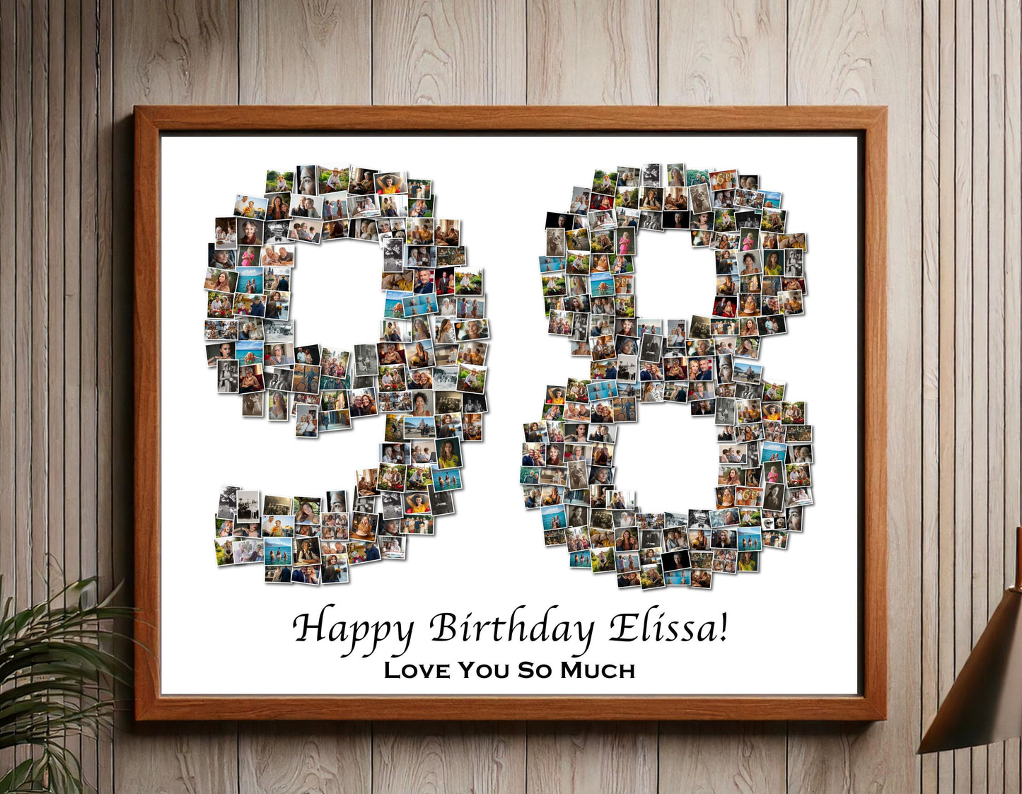 Individuelles Geschenk zum 70. Geburtstag – Zahlen-Fotocollage