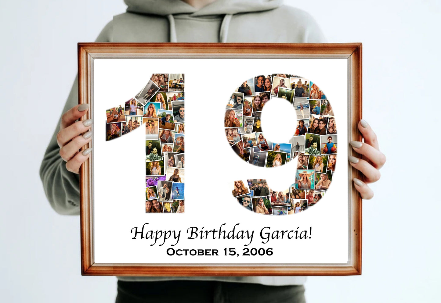 Individuelles Geschenk zum 70. Geburtstag – Zahlen-Fotocollage