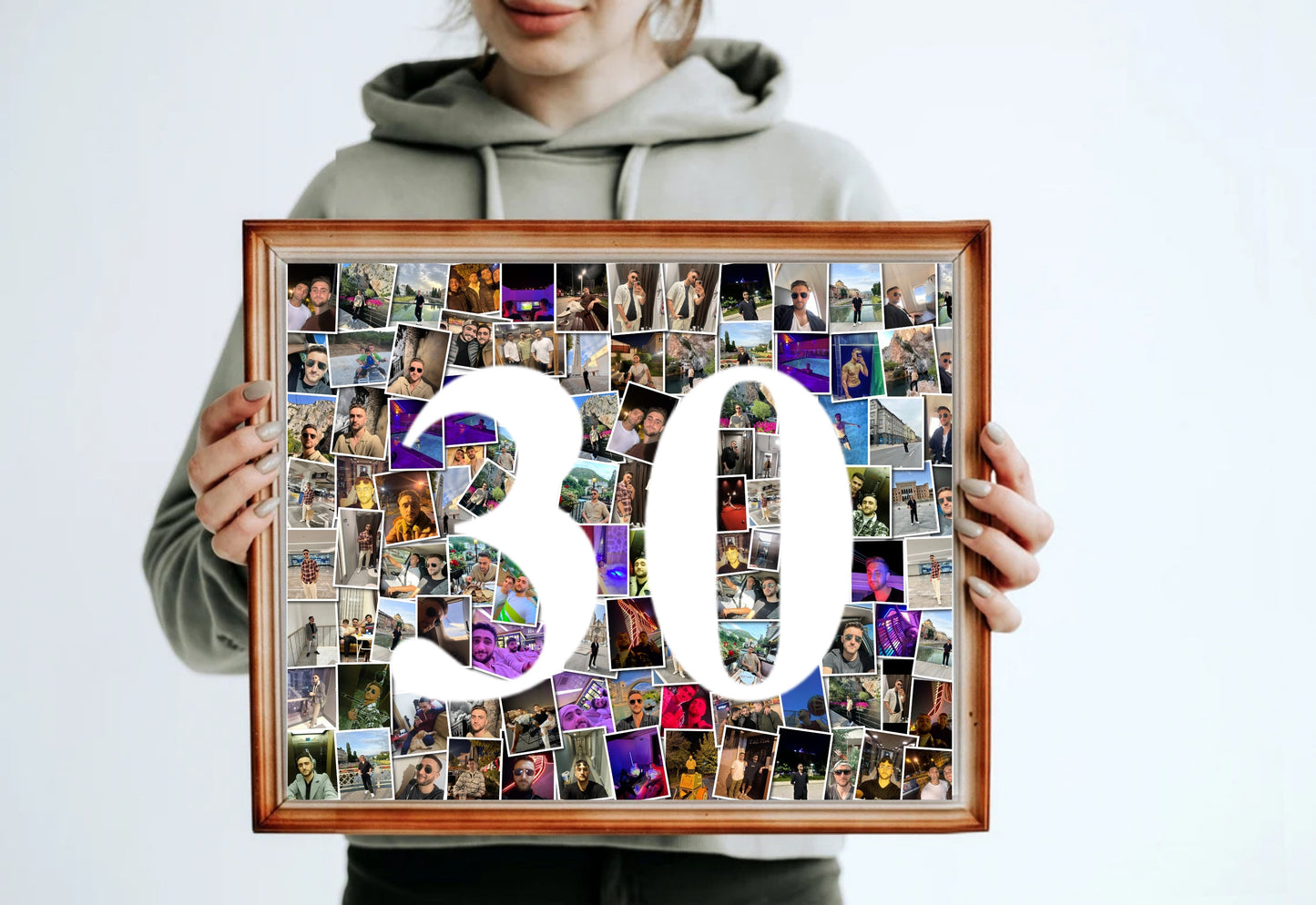 30th Birthday Photo Collage - Any Number (1-100) Photo Collage - Printable Digital File