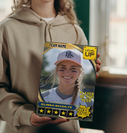 Custom Sports Trading Card — Personalized Athlete Trading Card | Printable for Football, Basketball, Baseball, Softball & All Sports