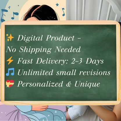 Personalized Lullaby with Baby’s Name | Custom Song | Newborn & Baby Shower Gift | Digital MP3